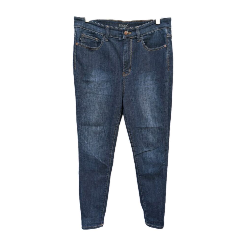 Judy Blue Jeans Women's‎ 13/31 Blue Skinny Fit Denim Stretch Mid Rise Dark Wash